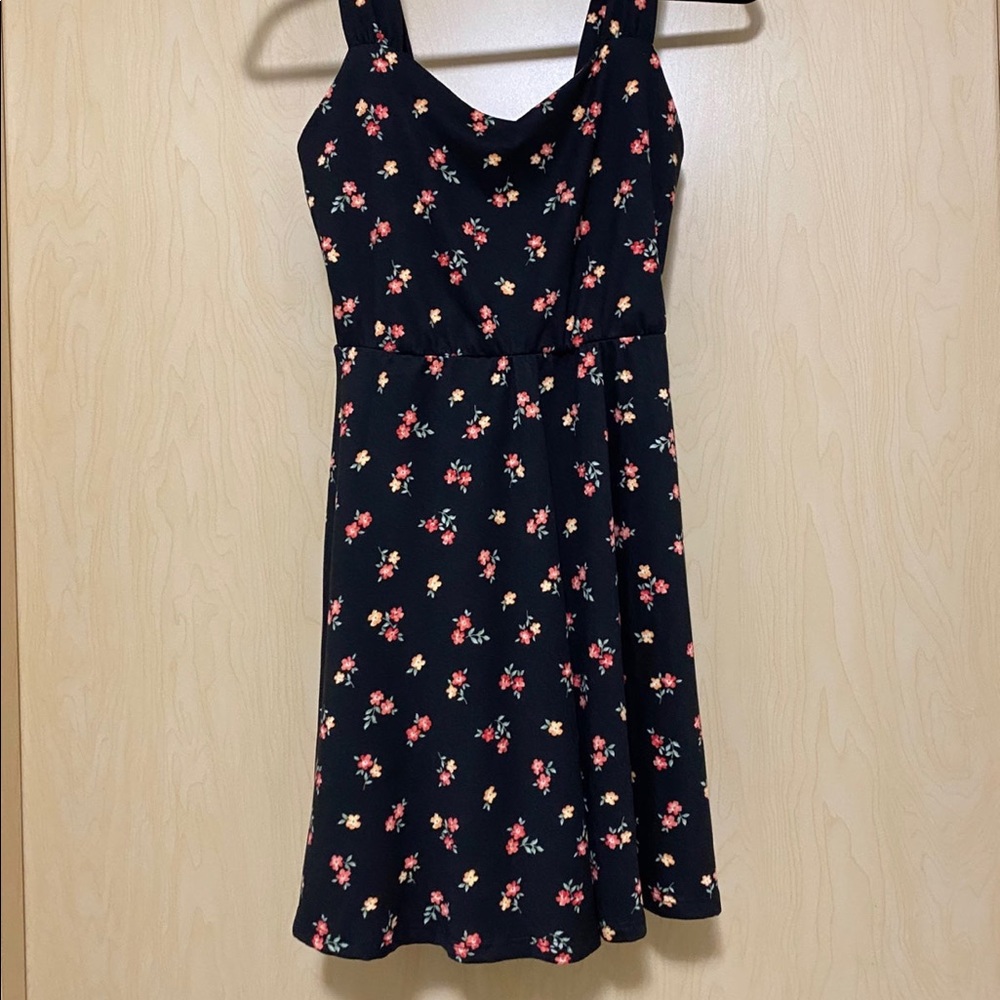 French Grey Floral Dress
